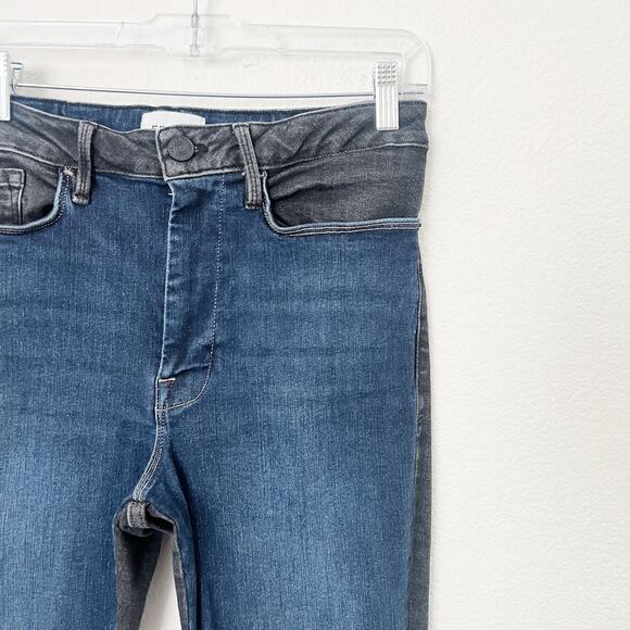 [Frame] Le One Skinny Two Tone Stretch Teller Mid Rise Jeans Ankle Length Sz 30 - Picture 8 of 11